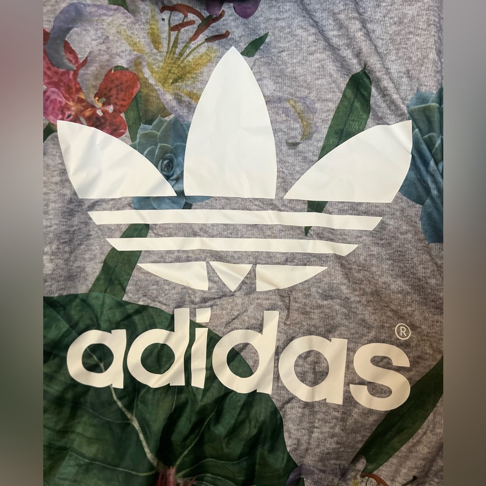 Adidas Multicolor Floral Quarter-zip Windbreaker Jacket - Picture 6 of 7